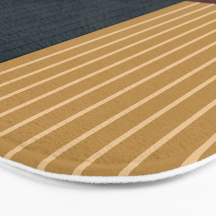 Color Block Line Abstract X Bath Mat Gallery Image 3