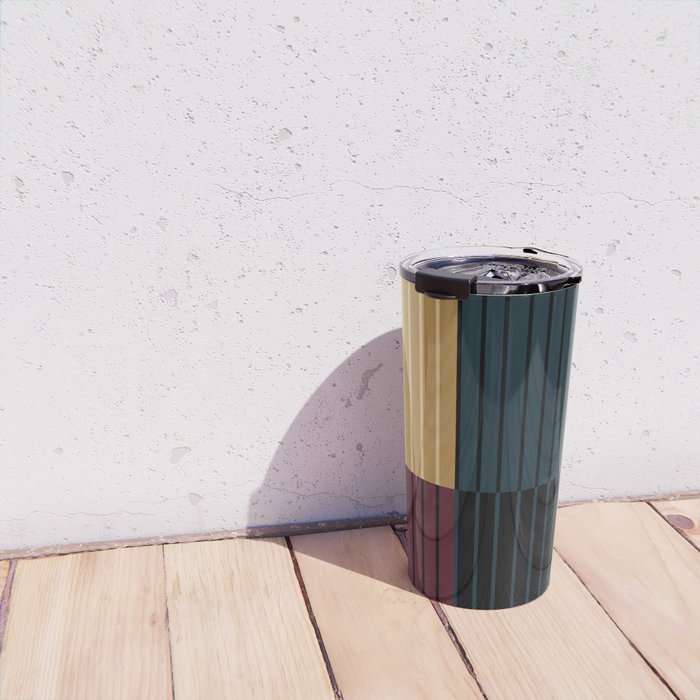 Color Block Line Abstract X Travel Mug Gallery Image 4