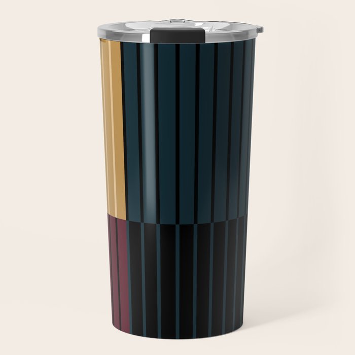 Color Block Line Abstract X Travel Mug Gallery Image 1