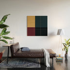 Color Block Line Abstract X Wood Wall Art Gallery Image 2