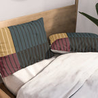 Color Block Line Abstract X Pillow Sham Gallery Image 2
