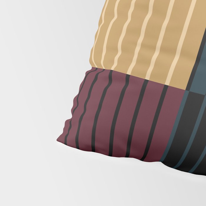 Color Block Line Abstract X Pillow Sham Gallery Image 4