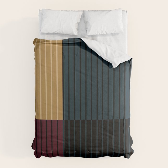 Color Block Line Abstract X Comforter Gallery Image 6