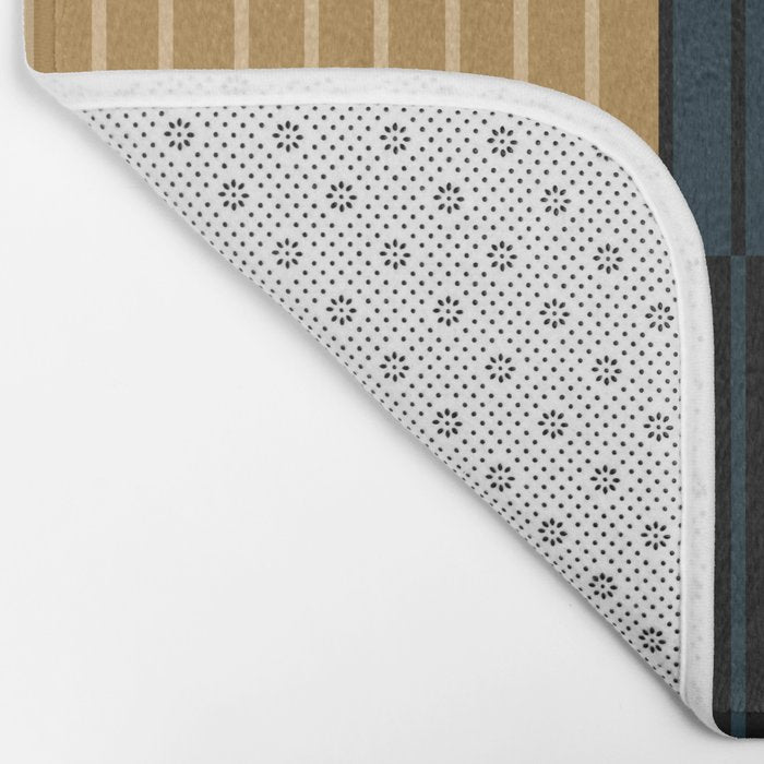 Color Block Line Abstract X Bath Mat Gallery Image 2
