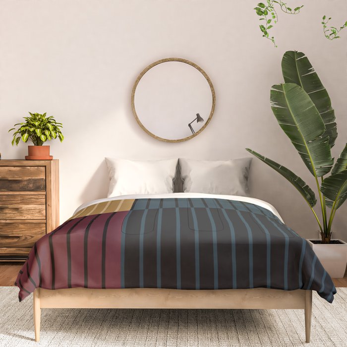 Color Block Line Abstract X Comforter Gallery Image 3
