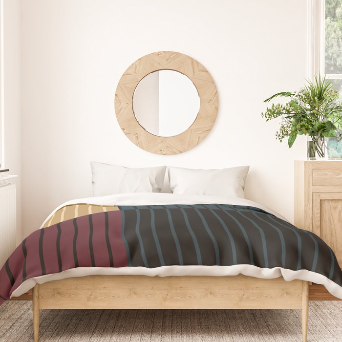 Color Block Line Abstract X Duvet Cover Gallery Image 3