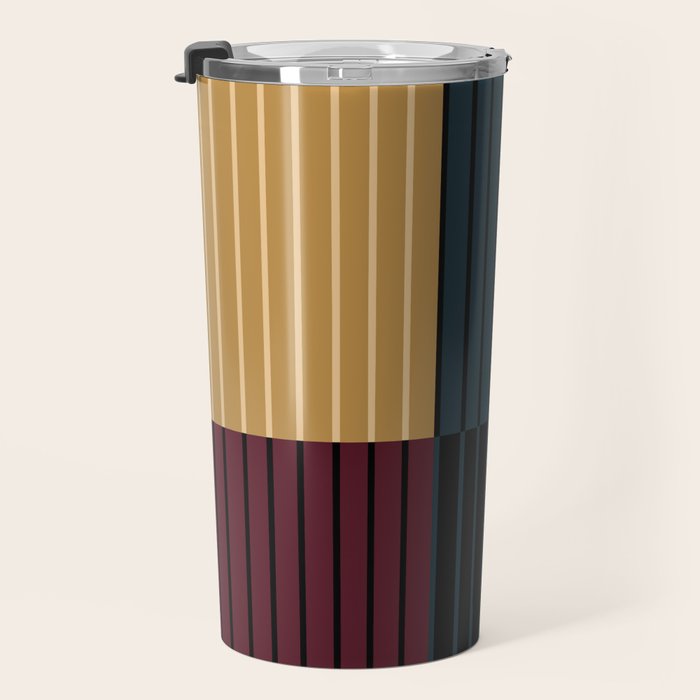 Color Block Line Abstract X Travel Mug Gallery Image 3