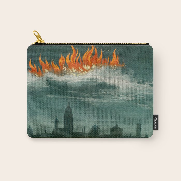 Heavenly fire over Augsburg  Augsburger Wunderzeichenbuch Himmelsfeuer uber Augsburg Carry All Pouch Gallery Image 1