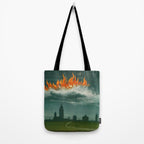 Heavenly fire over Augsburg  Augsburger Wunderzeichenbuch Himmelsfeuer uber Augsburg Tote Bag Gallery Image 2