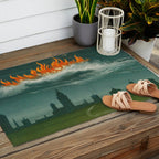 Heavenly fire over Augsburg  Augsburger Wunderzeichenbuch Himmelsfeuer uber Augsburg Outdoor Rug Gallery Image 2