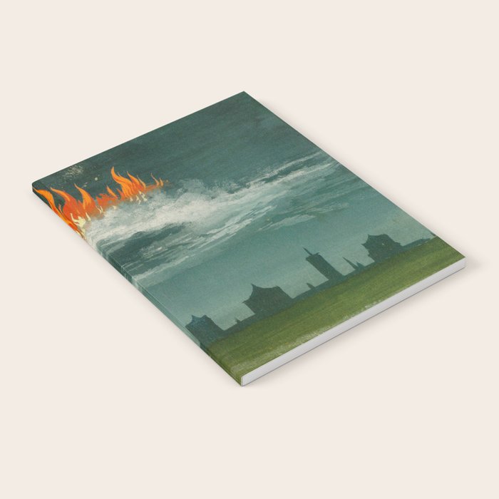 Heavenly fire over Augsburg  Augsburger Wunderzeichenbuch Himmelsfeuer uber Augsburg Notebook Gallery Image 2