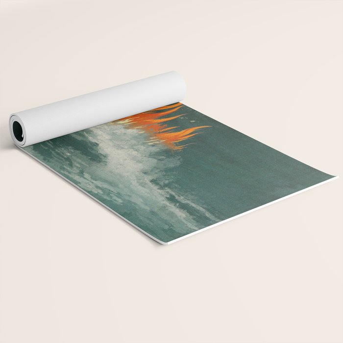 Heavenly fire over Augsburg  Augsburger Wunderzeichenbuch Himmelsfeuer uber Augsburg Yoga Mat Gallery Image 2