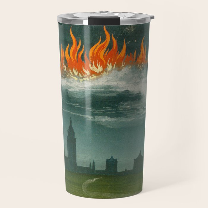 Heavenly fire over Augsburg  Augsburger Wunderzeichenbuch Himmelsfeuer uber Augsburg Travel Mug Gallery Image 1