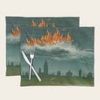 Heavenly fire over Augsburg  Augsburger Wunderzeichenbuch Himmelsfeuer uber Augsburg Placemat Gallery Image 1