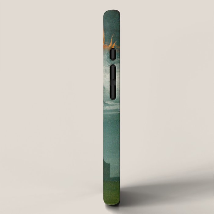 Heavenly fire over Augsburg  Augsburger Wunderzeichenbuch Himmelsfeuer uber Augsburg iPhone Case Gallery Image 2