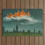 Heavenly fire over Augsburg  Augsburger Wunderzeichenbuch Himmelsfeuer uber Augsburg Outdoor Rug Gallery Image 1