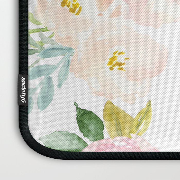 Sweet Pink Blooms (Floral 02) Laptop Sleeve Gallery Image 3