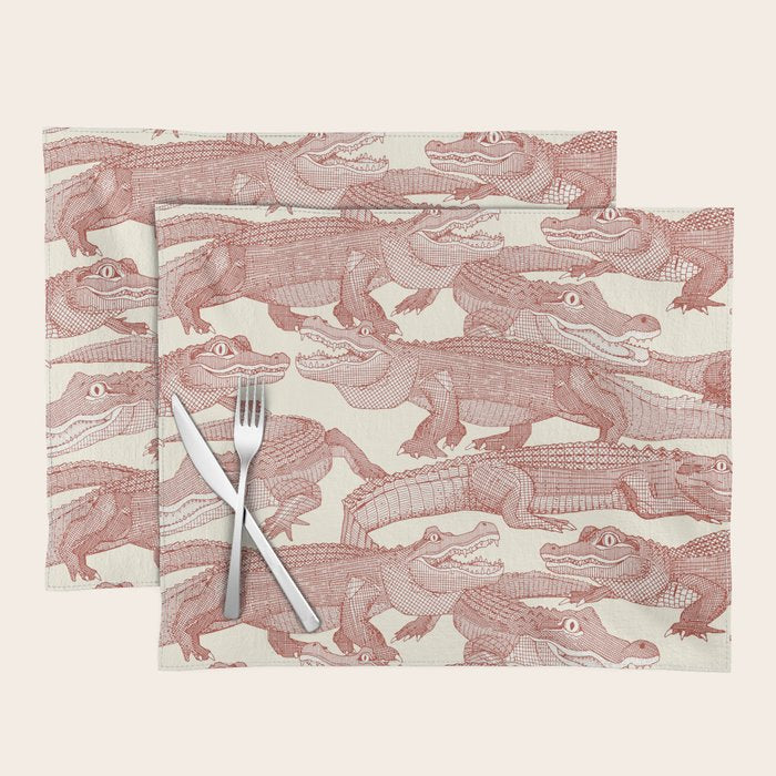 just alligators paprika Placemat Gallery Image 1