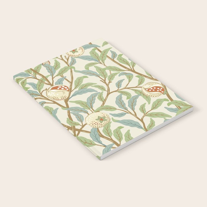 William Morris Enchanted Bird & Pomegranate Cream Pattern Notebook Gallery Image 2