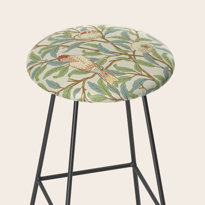 William Morris Enchanted Bird & Pomegranate Cream Pattern Stool Gallery Image 2