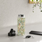 William Morris Enchanted Bird & Pomegranate Cream Pattern Water Bottle Gallery Image 4