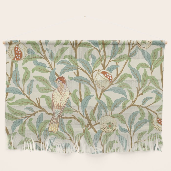 William Morris Enchanted Bird & Pomegranate Cream Pattern Wall Hanging Gallery Image 1