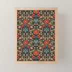 Victorian Carnation in Moody Red and Green Mini Art Print Gallery Image 1