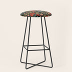 Victorian Carnation in Moody Red and Green Stool Gallery Image 1