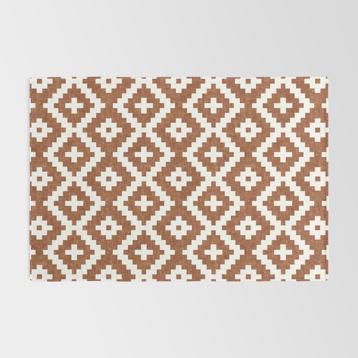 woven aztec geometric - ginger orange Rug Gallery Image 2