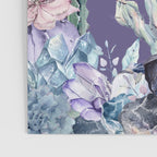 Desert Cactus Full Moon Succulent Garden on Purple Poster Gallery Image 3