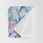 Desert Cactus Full Moon Succulent Garden on Purple Throw Blanket Gallery Image 3