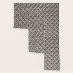 Mid Century Modern Piquet Abstract Multi Geometric Pattern in Black and Almond Cream Wallpaper Gallery Image 3