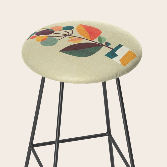 Potted plant with a bird Stool Gallery Image 2