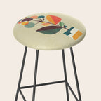Potted plant with a bird Stool Gallery Image 2