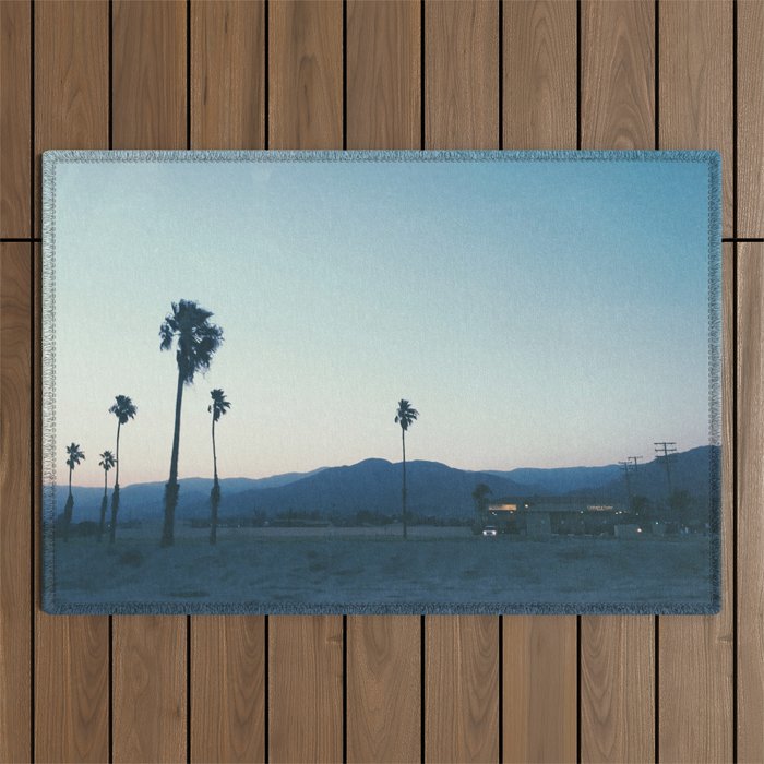 PALM TREES IN CALIFORNIA II Outdoor Rug Gallery Image 1