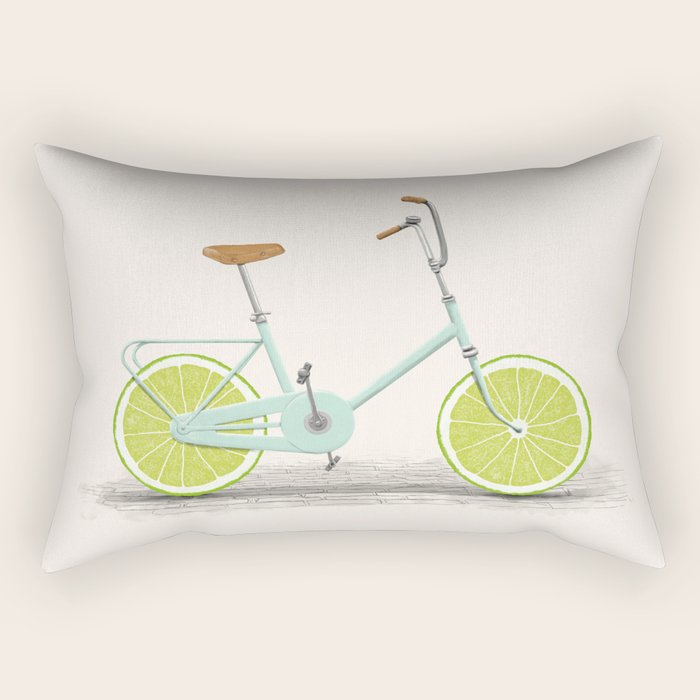 Acid (Blue) Rectangular Pillow Gallery Image 1