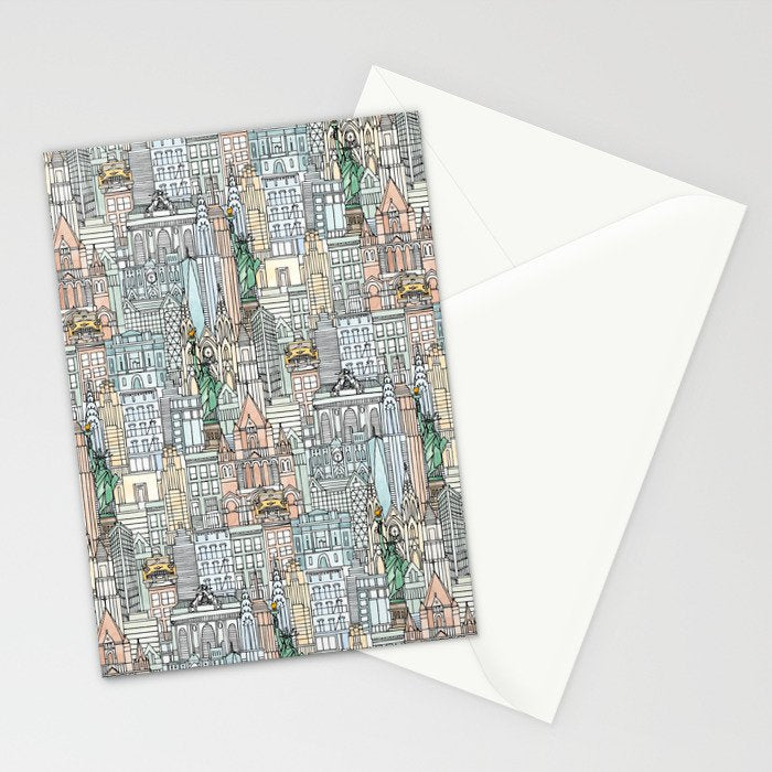 New York watercolor Stationery Card Gallery Image 2