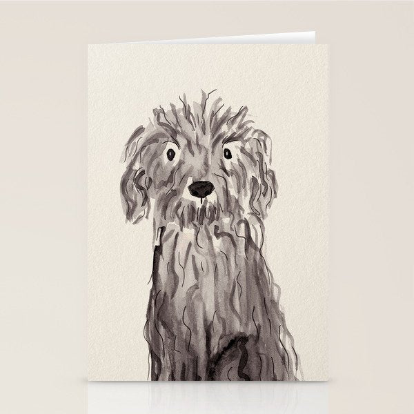 Another oodle dog watercolor painting  Stationery Card Gallery Image 2