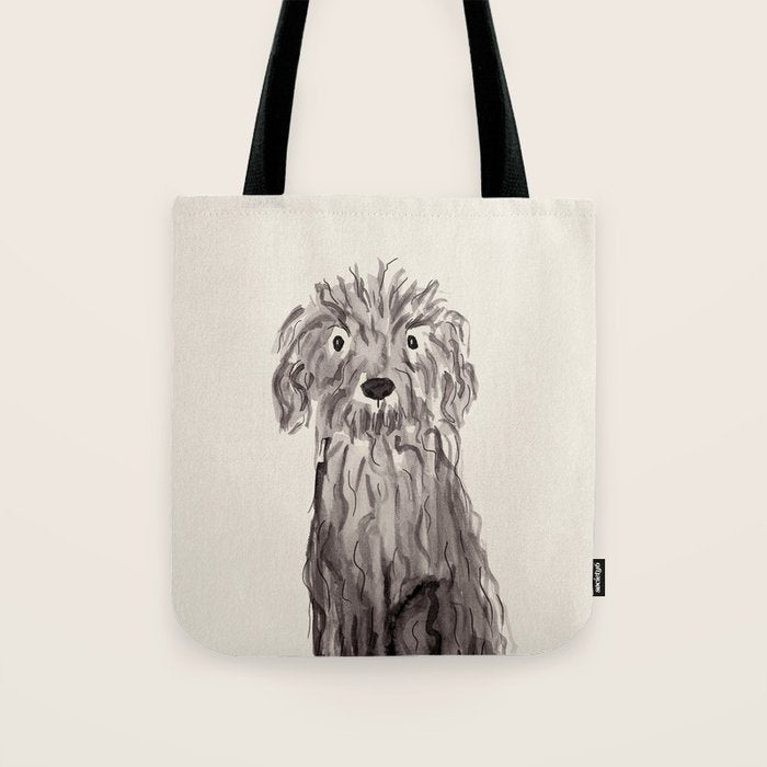 Another oodle dog watercolor painting  Tote Bag Gallery Image 1