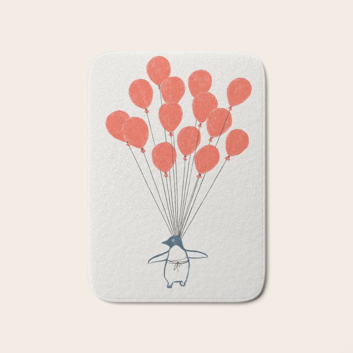 Penguin Balloons Bath Mat Gallery Image 1