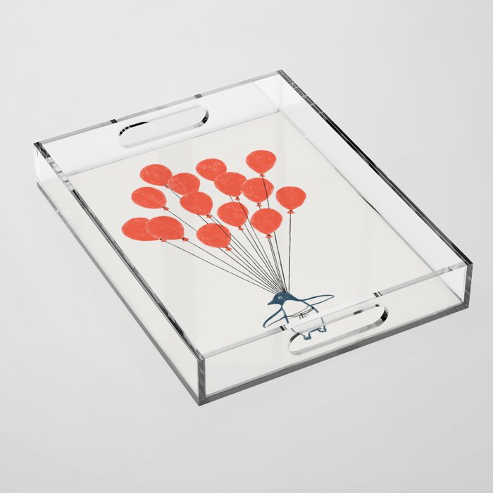 Penguin Balloons Acrylic Tray Gallery Image 1