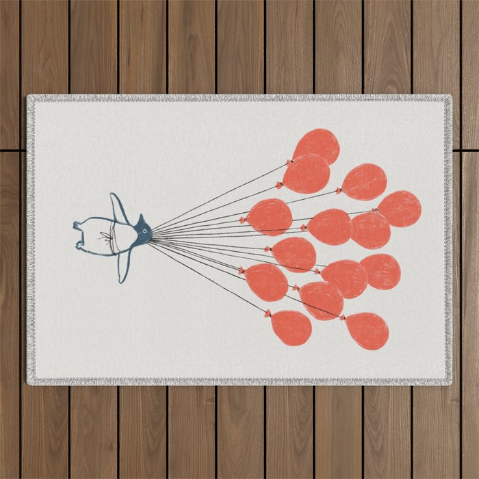 Penguin Balloons Outdoor Rug Gallery Image 1