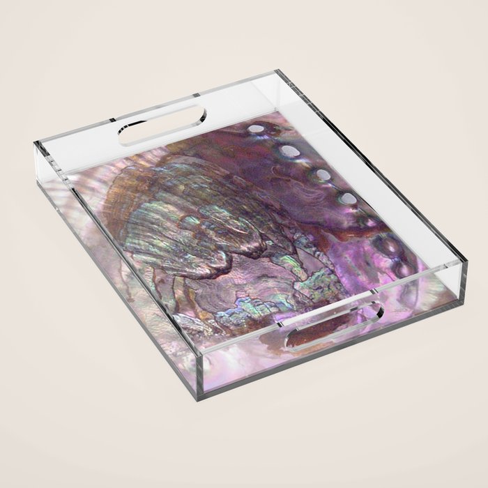 Shimmery Lavender Abalone Mother of Pearl Acrylic Tray Gallery Image 1