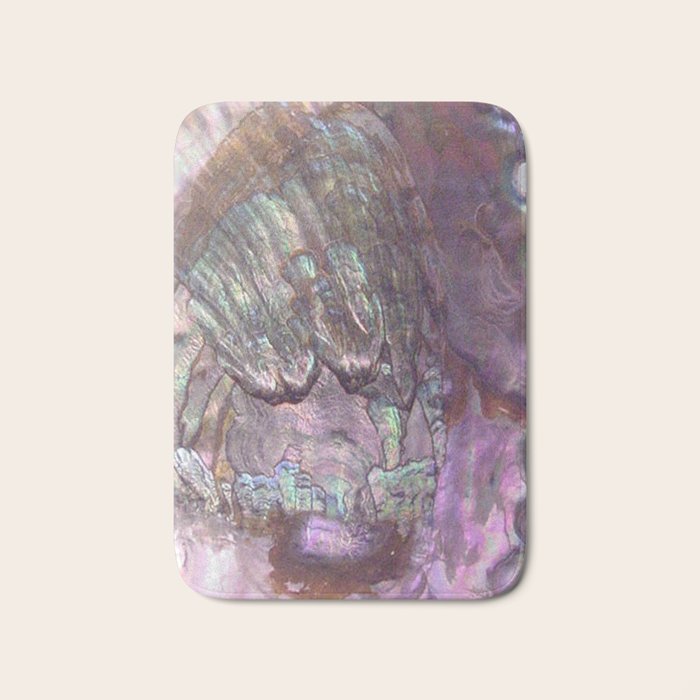 Shimmery Lavender Abalone Mother of Pearl Bath Mat Gallery Image 1