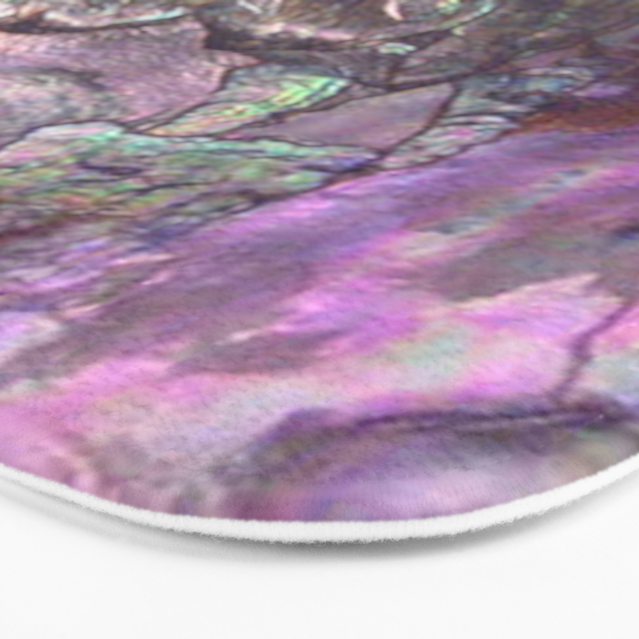 Shimmery Lavender Abalone Mother of Pearl Bath Mat Gallery Image 3