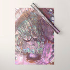 Shimmery Lavender Abalone Mother of Pearl Wrapping Paper Gallery Image 1