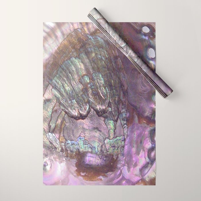 Shimmery Lavender Abalone Mother of Pearl Wrapping Paper Gallery Image 1