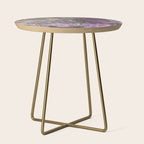 Shimmery Lavender Abalone Mother of Pearl Side Table Gallery Image 1