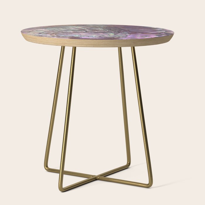Shimmery Lavender Abalone Mother of Pearl Side Table Gallery Image 1