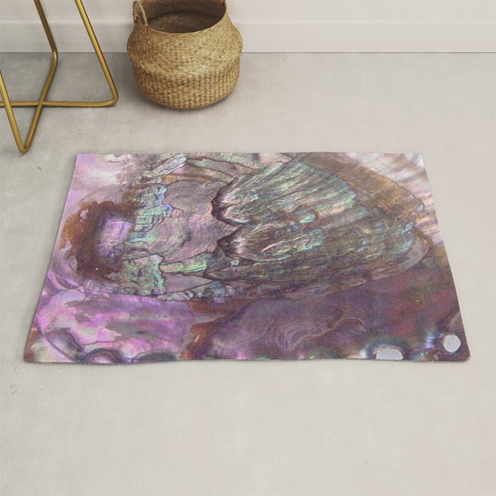 Shimmery Lavender Abalone Mother of Pearl Rug Gallery Image 1